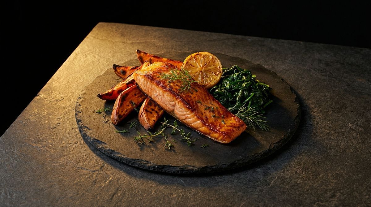 Lachs mit Süßkartoffel